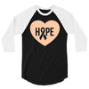 Hope With Heart 3/4 Sleeve Shirt
