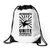 introverts Unite Separately in Your Own Homes Drawstring Bags