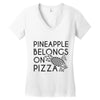 pineapple pizza Women's V-Neck T-Shirt