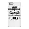 never underestimate an old man who was born in july iPhone 7 Case