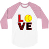love softball 3/4 Sleeve Shirt