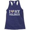 i love my soldier hunter camouflage Racerback Tank