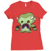 zombie monster Ladies Fitted T-Shirt
