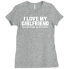 i love my girlfriend funny Ladies Fitted T-Shirt