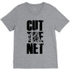 cut the net V-Neck Tee