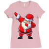 Santa Dabbing Ladies Fitted T-Shirt