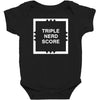 triple nerd score Baby Bodysuit