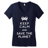 save the planet (2) Women's V-Neck T-Shirt