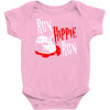 run hippie run Baby Onesie