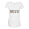 boss funny Maternity Scoop Neck T-shirt