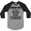 Super January Girl 3/4 Sleeve Shirt