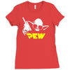 pew yoda wars funny Ladies Fitted T-Shirt