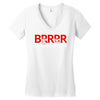 big red brrr - frost football Women's V-Neck T-Shirt