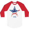 usa star 3/4 Sleeve Shirt