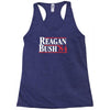 reagan bush '84 80's retro political party Racerback Tank