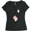 Peek a Boo with Pocket Baby Boy Women's Triblend Scoop T-shirt