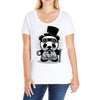 steampunk panda Ladies Curvy T-Shirt