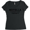 Nutella Is Cheaper Than Therapy Women's Triblend Scoop T-shirt