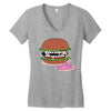 monster burger Women's V-Neck T-Shirt