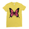 breast cancer butterfly Ladies Fitted T-Shirt