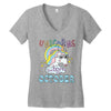 unicorns are born in october cute unicorn Women's V-Neck T-Shirt