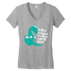 t rex skipped too many arm days Women's V-Neck T-Shirt