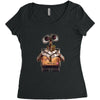 Wall-E Friends Groot Women's Triblend Scoop T-shirt
