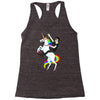 unicorn and human best friends Racerback Tank