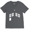 blue boxes V-Neck Tee