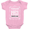 vintage made in 1953 perfectly aged a living legend Baby Bodysuit