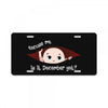 December Peeking Out Baby Girl License Plate