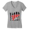 red running hood Women's V-Neck T-Shirt