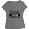 running is importanter Women's Triblend Scoop T-shirt