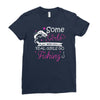 real girls go fishing Ladies Fitted T-Shirt