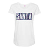 santa colorful glitter Maternity Scoop Neck T-shirt