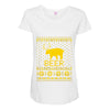 ugly sweater party beer bear funny Maternity Scoop Neck T-shirt