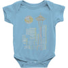 seattle skyline Baby Bodysuit