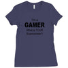 gamer baseball Ladies Fitted T-Shirt