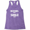 boobs real smile fake Racerback Tank