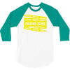 danger danger friend zone funny slogan 3/4 Sleeve Shirt