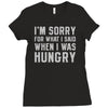 hungry apology Ladies Fitted T-Shirt