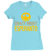crazy about esperanto Ladies Fitted T-Shirt