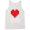 nerd shirt design  herz f&uuml;r nerds computer gaming fun big bang minecr Tank Top