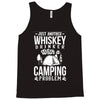 love whiskey and camping! Tank Top