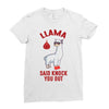boxing llama Ladies Fitted T-Shirt