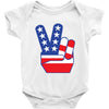 Peace Sign Hand Baby Onesie