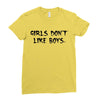 girls dont like boys Ladies Fitted T-Shirt