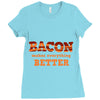 bacon makes everything better Ladies Fitted T-Shirt