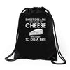 sweet dreams are made of cheese Drawstring Bags