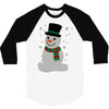 christmas snowman 3/4 Sleeve Shirt